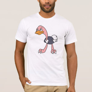 Drogen van Cute Ostrich Bird Tee Shirt Polo V Neck
