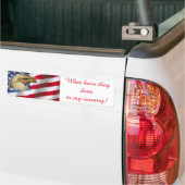 Drogen van Eagle en Amerikaanse vlag rood wit blau Bumpersticker (Op Truck)