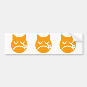 Drogen van Emoji Cat Bumpersticker