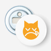 Drogen van Emoji Cat Button Flesopener (Voorkant)
