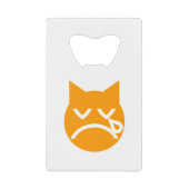 Drogen van Emoji Cat Creditkaart Flessenopener (Voorkant)