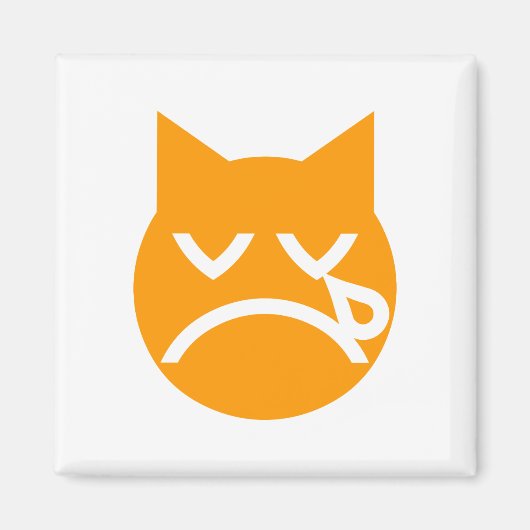 Drogen van Emoji Cat Magneet (Voorkant)