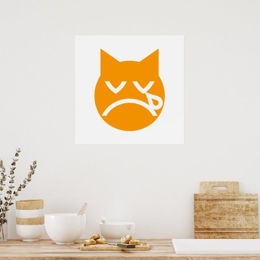 Drogen van Emoji Cat Poster (Keuken)