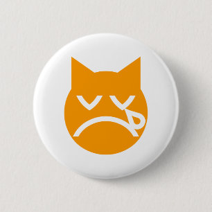 Drogen van Emoji Cat Ronde Button 5,7 Cm
