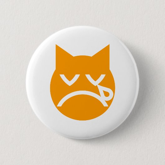 Drogen van Emoji Cat Ronde Button 5,7 Cm (Voorkant)