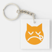 Drogen van Emoji Cat Sleutelhanger (Voorkant)