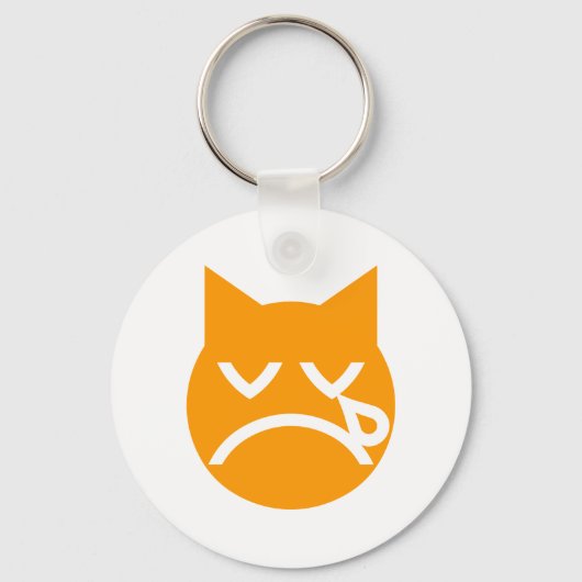 Drogen van Emoji Cat Sleutelhanger (Voorkant)
