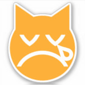 Drogen van Emoji Cat Sticker (Voorkant)