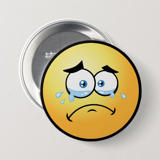 Drogen van Emoji Large Ronde Button 7,6 Cm (Voorkant /achterkant)