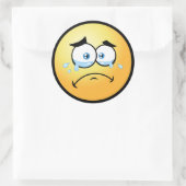 Drogen van Emoji Large Ronde Sticker (Tas)