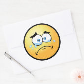 Drogen van Emoji Large Ronde Sticker (Envelop)
