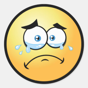 Drogen van Emoji Large Ronde Sticker