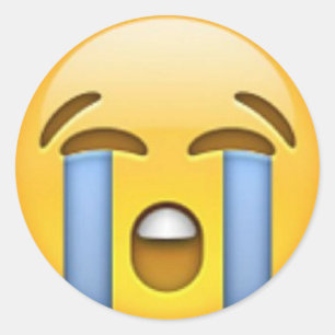 Drogen van Emoji-sticker Ronde Sticker