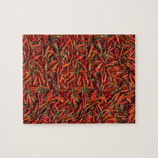 Drogen van rode hete Spaanse peper Legpuzzel (Horizontaal)