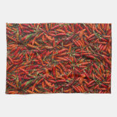 Drogen van rode hete Spaanse peper Theedoek (Horizontaal)