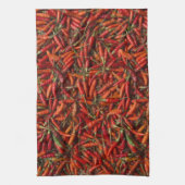 Drogen van rode hete Spaanse peper Theedoek (Verticaal)