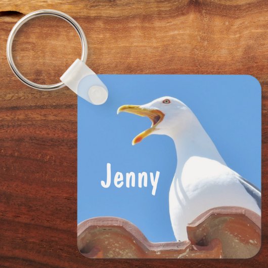 Drogen van zeemleder - Sleutelhanger met persoonli (Voorkant)