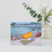 Drogende Sari Pushkar Briefkaart (Staand voorkant)