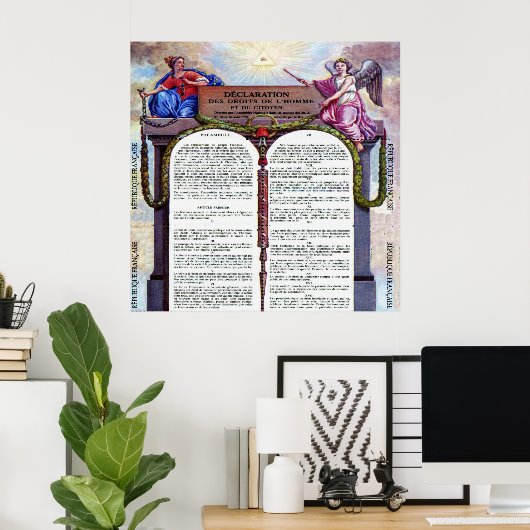 Droits de l'homme poster (Thuiskantoor)