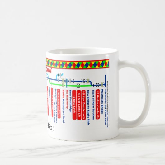 Droitwich Canal Route Map Mok (Rechts)