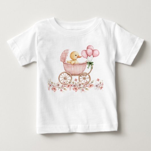 Droll Baby Eendje in Kinderwagen  (Voorkant)