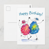 Drollende schapen briefkaart (Voorkant / Achterkant)