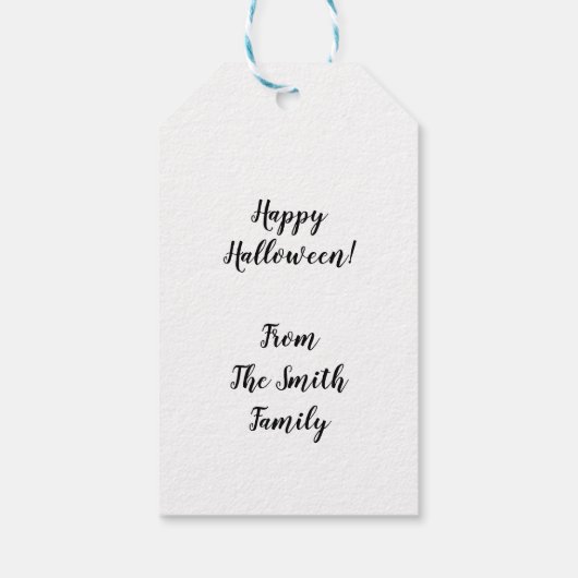 Droller Halloween-kabouterverfavour Cadeaulabel (Achterkant)