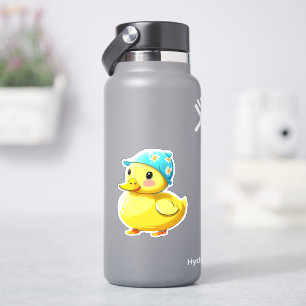 Drollige gele rubberen eend sticker