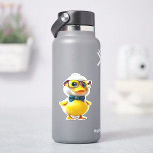 Drollige gele rubberen eend sticker