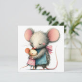 Drollige Muizen Moederdag Moeder en Kind Kaart (Staand voorkant)