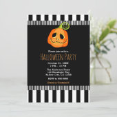 Drollige Pompoen Halloween Feest Kaart (Staand voorkant)