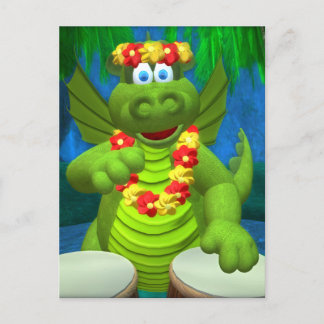 Drolly Dragons Drummer Briefkaart
