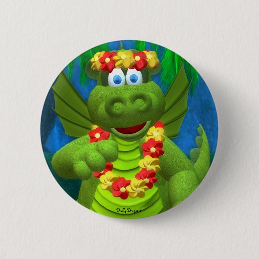 Drolly Dragons Party Fun Ronde Button 5,7 Cm (Voorkant)