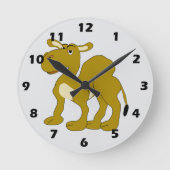 Dromedaris Kameel Design Ronde Klok (Voorkant)