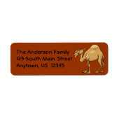 Dromedary Camel Cartoon Etiket (Voorkant)