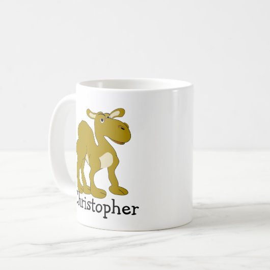 Dromedary Camel Design Personalised Koffiemok (Voorkant links)