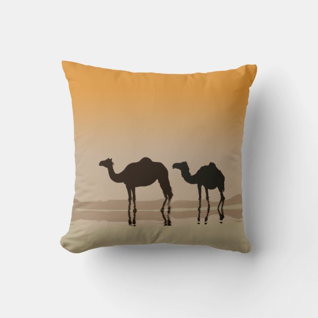 Dromedary camels en een mirage kussen (Voorkant)