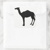 Dromedary Silhouette Vierkante Sticker (Tas)