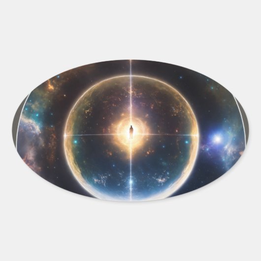 Dromen achter de horizon achterna." ovale sticker (Voorkant)