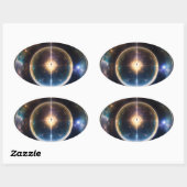 Dromen achter de horizon achterna." ovale sticker (Vel)