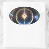 Dromen achter de horizon achterna." ovale sticker (Tas)