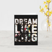 Dromen als King Black History Month Kaart (Gele Bloem)
