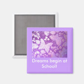 Dromen beginnen op school! KLUISMAGNEET Magneet (Voorkant / Achterkant)
