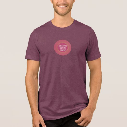 Dromen beginnen opnieuw Tri-Blend shirt (Voorkant)