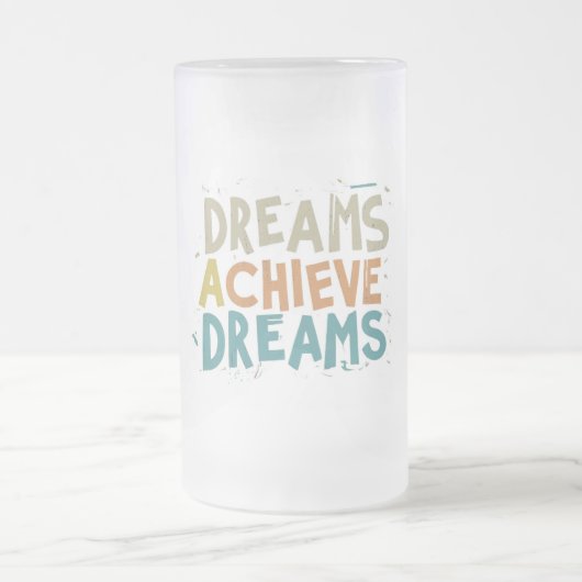 Dromen bereiken dromen." matglas bierpul (Center)