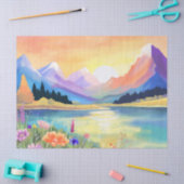Dromen bij de bergen Lake Sanctuary Tissuepapier (Craft)