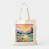 Dromen bij het bergmeer heiligdom tote bag (Achterkant)
