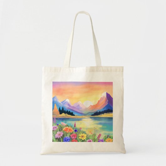 Dromen bij het bergmeer heiligdom tote bag (Voorkant)