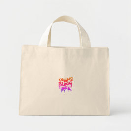 Dromen bloeien hier Canvas tas