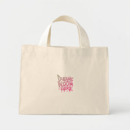 Dromen bloeien hier Canvas tas